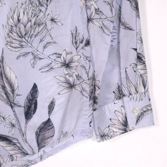 J.McLaughlin Lois Blouse Button Shirt Floral in Powdered Blue MARGAUX SMALL - Picture 7 of 11